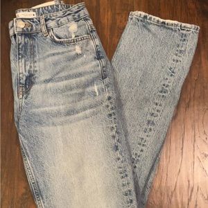 Zara high rise straight jean